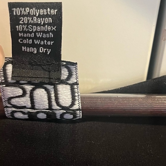 Clara Sun Woo Womens Size Small Black Stretch Tunic Shirt Arm Cutouts - Picture 2 of 7